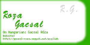 roza gacsal business card